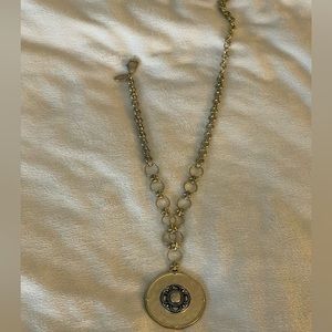 Chico’s gold and silver reversible pendant necklace